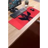 SonicTouch Kırmızı Siyah V-Max Kaymaz Gaming Oyuncu Masaüstü Dikişsiz Klavye Mouse Pad 32x70Cm