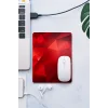 SonicTouch Kızıl Prizma Pürüzsüz Yüzey Kaymaz Taban Dikişsiz Kenar Gamer Oyuncu Kırmızı Mouse Pad 19x23cm