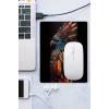 SonicTouch Kızılderili Kartal Temalı Kaydırmaz Gaming Oyuncu Dikişsiz Siyah Yeşil Mouse Pad17x21cm