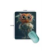 SonicTouch Kokoş Baykuş Pürüzsüz Yüzey Kaymaz Taban Dikişsiz Kenar Gamer Oyuncu Mouse Pad 19x23cm