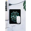 SonicTouch Mozaik Aslan Yeşil Pürüzsüz Yüzey Kaymaz Taban Dikişsiz Kenar Gamer Oyuncu Mouse Pad 19x23cm