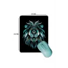 SonicTouch Mozaik Aslan Yeşil Pürüzsüz Yüzey Kaymaz Taban Dikişsiz Kenar Gamer Oyuncu Mouse Pad 19x23cm