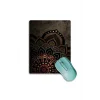 SonicTouch Mandala Desenli Kahverengi Çiçekli Kaydırmaz Gaming Oyuncu Dikişsiz Mouse Pad17x21cm
