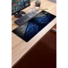 SonicTouch Mavi Devre Desenli Kaymaz Gaming Oyuncu Masaüstü Dikişsiz Klavye Mouse Pad 32x70Cm