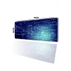 SonicTouch Mavi Geometri Tahtası Gamer Oyuncu Dikişsiz Sıvı Geçirmez Klavye Mouse Pad 32x70Cm