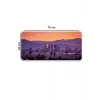 SonicTouch Metropol Gün Batımı Temalı Kaymaz Gaming Oyuncu Masaüstü Dikişsiz Klavye Mouse Pad 32x70Cm