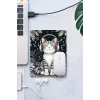 SonicTouch Müzik Sever Kedi Temalı Pürüzsüz Yüzey Kaymaz Taban Dikişsiz Kenar Gamer Oyuncu Mouse Pad 19x23cm