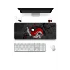 SonicTouch Japon Ying Yang Balığı Gamer Oyuncu Dikişsiz Sıvı Geçirmez Siyah Klavye Mouse Pad 32x70Cm