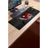 SonicTouch Japon Ying Yang Balığı Gamer Oyuncu Dikişsiz Sıvı Geçirmez Siyah Klavye Mouse Pad 32x70Cm
