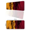 SonicTouch Sarı Kırmızı Aslan Temalı Kaymaz Gaming Oyuncu Masaüstü Dikişsiz Klavye Mouse Pad 32x70Cm