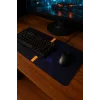 SonicTouch Sarı Lacivert 1907 Gamer Gaming Oyuncu Masaüstü Dikişsiz Kaymaz Klavye Mouse Pad 32x70Cm