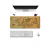 SonicTouch Orta Çağ Haritası World Kahverengi Gamer Oyuncu Dikişsiz Sıvı Geçirmez Klavye Mouse Pad 32x70Cm