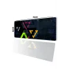 SonicTouch Geometrik Renkli Üçgen Desenler Gamer Oyuncu Dikişsiz Sıvı Geçirmez Klavye Mouse Pad 32x70Cm