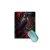 SonicTouch Sinek Kuşu Temalı Pembe Zambak Çiçekli Kaydırmaz Gaming Oyuncu Dikişsiz Mouse Pad17x21cm