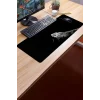 SonicTouch Siyah Dağ Temalı Gamer Oyuncu Dikişsiz Sıvı Geçirmez Klavye Mouse Pad 32x70Cm