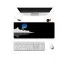 SonicTouch Mavi Ay Karanlık Ufuk Gamer Oyuncu Dikişsiz Sıvı Geçirmez Klavye Mouse Pad 32x70Cm