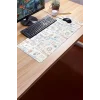 SonicTouch Damga Pulu Koleksiyonu Gamer Oyuncu Dikişsiz Sıvı Geçirmez Klavye Mouse Pad 32x70Cm
