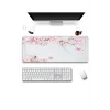 SonicTouch UltraGrand Bahar Dalları Gri Pembe Dikişsiz Xxl Gaming Oyuncu Masaüstü Klavye Mouse Pad 40x90Cm