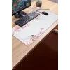 SonicTouch UltraGrand Bahar Dalları Gri Pembe Dikişsiz Xxl Gaming Oyuncu Masaüstü Klavye Mouse Pad 40x90Cm