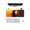 SonicTouch UltraGrand Gölge Samuray Gamer Oyuncu Xxl Sarı Siyah Klavye Mouse Pad 40x90Cm