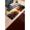 SonicTouch UltraGrand Gün Batımı Metropolis Temalı Gamer Oyuncu Xxl Klavye Mouse Pad 40x90Cm