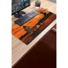 SonicTouch UltraGrand Kız Kulesi ve İstanbul Silueti Turuncu Dikişsiz Xxl Gaming Oyuncu Masaüstü Klavye Mouse Pad 40x90Cm