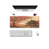 SonicTouch UltraGrand Japon Kiraz Ağacı ve Japon Evi Dikişsiz Xxl Gaming Oyuncu Masaüstü Pembe Klavye Mouse Pad 40x90Cm