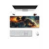 SonicTouch UltraGrand Ring Ateşi Boksör Temalı Gamer Oyuncu Xxl Klavye Mouse Pad 40x90Cm