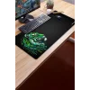 SonicTouch UltraGrand Siyah ve Neon Yeşili Kaplan Dikişsiz Xxl Gaming Oyuncu Masaüstü Klavye Mouse Pad 40x90Cm