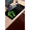SonicTouch UltraGrand Siyah ve Neon Yeşili Savaşçı Dikişsiz Xxl Gaming Oyuncu Masaüstü Klavye Mouse Pad 40x90Cm