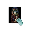 SonicTouch Vitray Chibi Kedileri Kaydırmaz Gaming Oyuncu Dikişsiz Siyah Mor Mouse Pad17x21cm