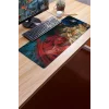 SonicTouch Soyut Renkli Çizgiler Gamer Oyuncu Dikişsiz Sıvı Geçirmez Klavye Mouse Pad 32x70Cm
