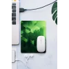 SonicTouch Yeşil Küpler Pürüzsüz Yüzey Kaymaz Taban Dikişsiz Kenar Gamer Oyuncu Mouse Pad 19x23cm