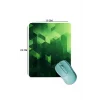 SonicTouch Yeşil Küpler Pürüzsüz Yüzey Kaymaz Taban Dikişsiz Kenar Gamer Oyuncu Mouse Pad 19x23cm
