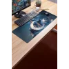 SonicTouch Yükselen Zafer Ay Yıldızlı Dağ Zirvesi Temalı Kaymaz Gaming Oyuncu Dikişsiz Klavye Mouse Pad 32x70Cm