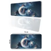 SonicTouch Yükselen Zafer Ay Yıldızlı Dağ Zirvesi Temalı Kaymaz Gaming Oyuncu Dikişsiz Klavye Mouse Pad 32x70Cm
