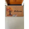 Valerine Life Ağaç ve Kuşlar Sonbahar Temalı Welcome Kapı Önü Paspası 45x70cm