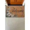 Valerine Life Beyaz Su Zambağı Welcome Kapı Önü Paspası 45x70cm
