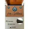 Valerine Life Bize Nazar Değmesin Üçlü Nazar Boncuğu Hoş Geldiniz Welcome Kapı Önü Paspası 45x70cm