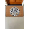 Valerine Life Çakıl Taşları ve Pusula Welcome Kapı Önü Paspası 45x70cm
