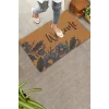Valerine Life Lacivert Papatya Çiçekli Welcome Hoş Geldiniz Kapı Önü Paspası 45x70cm