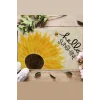 Valerine Life Günebakan Ay Çiçeği Merhaba Yaz Temalı Welcome Hoş Geldiniz Kapı Önü Paspası 45x70cm