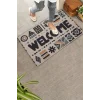 Valerine Life Geometrik Bohem Temalı Welcome Kapı Önü Paspası 45x70cm