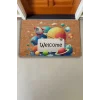 Valerine Life Gezegen ve Roket Temalı Welcome Kapı Önü Paspası 45x70cm
