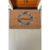Valerine Life Göz Değmesin Tavus Kuşu Tüyü Welcome Kapı Önü Paspası 45x70cm