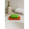 Valerine Life Turuncu Sabunluk Kaymaz Kıvırcık Lif Dokulu Hızlı Kuruyan Su Tahliyeli Sabun Altlığı 7x11cm 3 Adet
