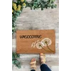 Valerine Life Karahindiba Dilek Otu Temalı Kahverengi Welcome Hoş Geldiniz Kapı Önü Paspası 45x70cm