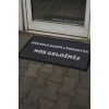 Valerine Life isme Kişiye Firmaya Özel Gri Dijital Baskılı Hoş Geldiniz Dükkan Önü İşyeri Kapı Önü Paspası 50x90cm