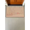 Valerine Life Yılbaşı Kurabiyesi ve Çam Ağaçlı Krem Welcome Hoş Geldiniz Kapı Önü Paspası 45x70cm