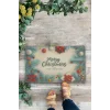 Valerine Life Tebeşir Çizimi Yılbaşı Noel Çam Ağaçlı Welcome Hoş Geldiniz Kapı Önü Paspası 45x70cm